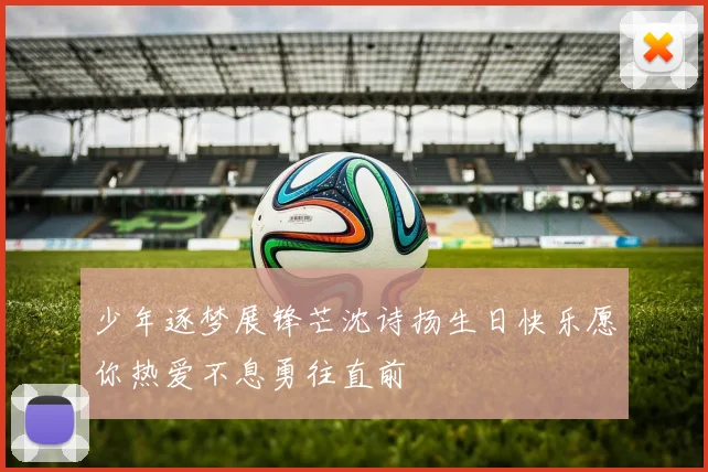 少年逐梦展锋芒沈诗扬生日快乐愿你热爱不息勇往直前